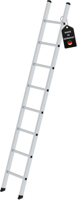 PROREGAL Sprossen-Anlegeleiter in Silber, 8 Sprossen, Breite: 35 cm - Bild 1