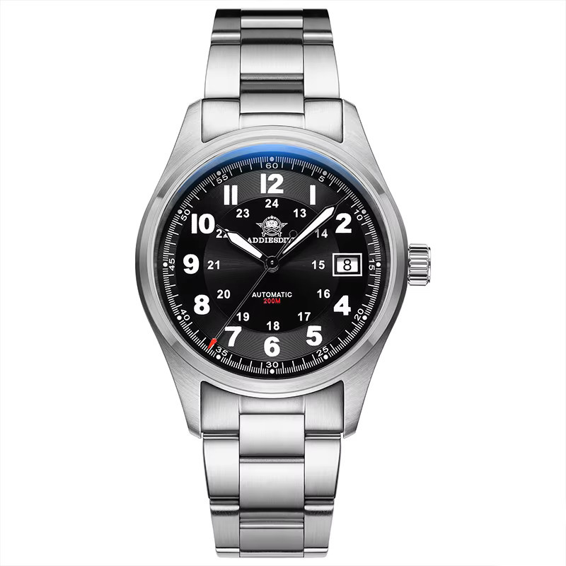 ADDIESDIVE Armbanduhr, Automatik, Edelstahl, 39 mm, Schwarz, Herren - Bild 5