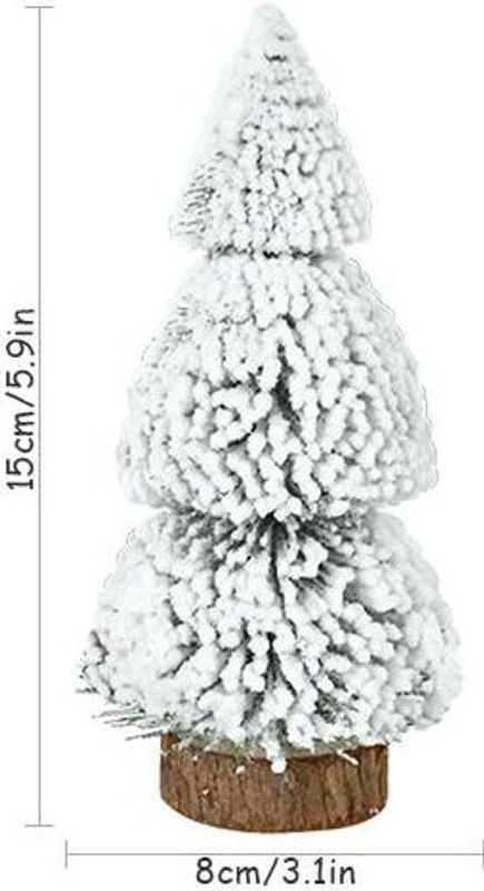 Love Home Garden Mini-Christbaumschmuck als hängendes Hängeornament in Form eines weißen Schnee- und Kieferbaums mit Zapfen für deine Weihnachtsdekoration - Bild 1