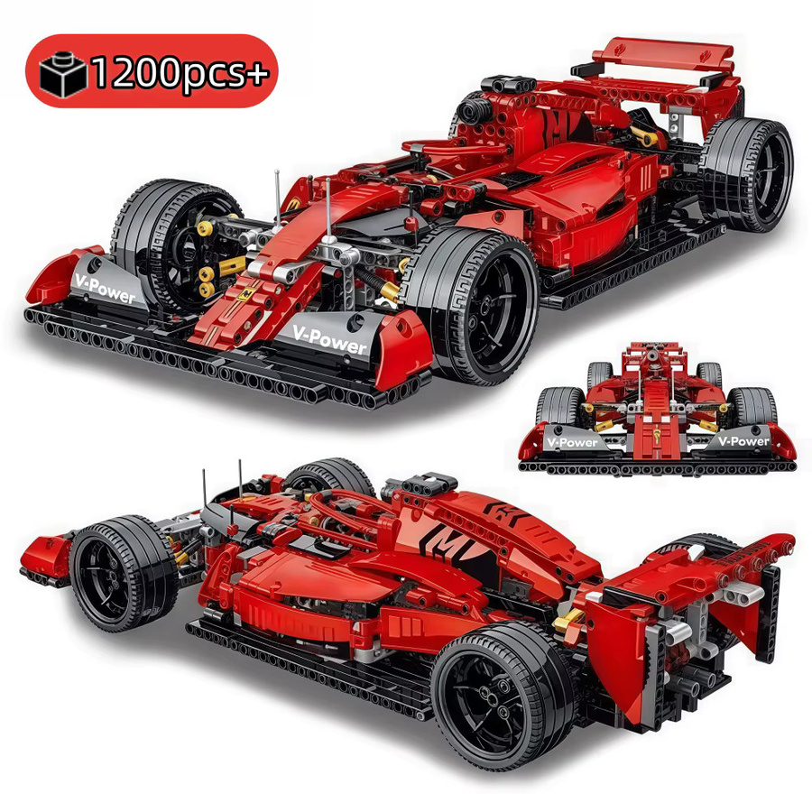 yaafun Technik-Rennwagen, Bausatz, 1200 Teile, Rot - Bild 4