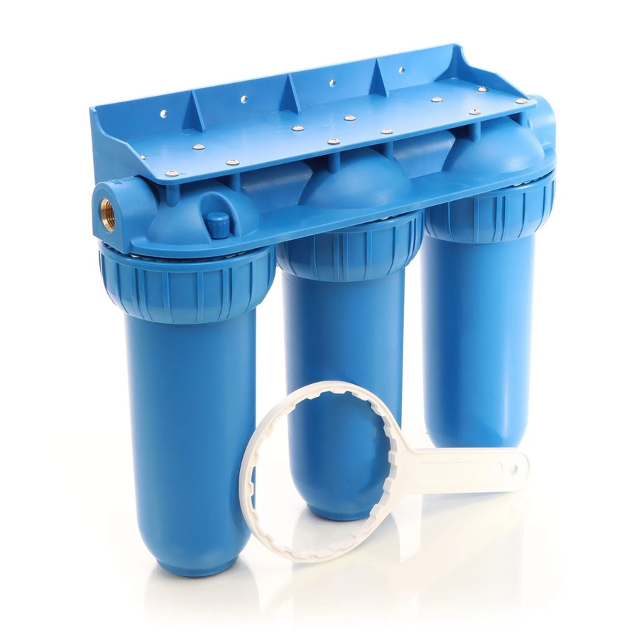 Naturewater Nw-Br10B5 3-Stufen Wasserfiltersystem mit Sedimentfilter und Aktivkohle, Blau, 3/4 Zoll - Bild 2