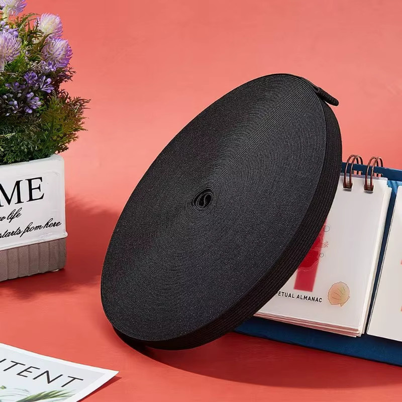 Elastisches Flachgummiband Schwarz für DIY Nähprojekte und Taillenband Herstellung, 1 Rolle, Breite: 3/5 Zoll, Länge: 33 Meter - Bild 5