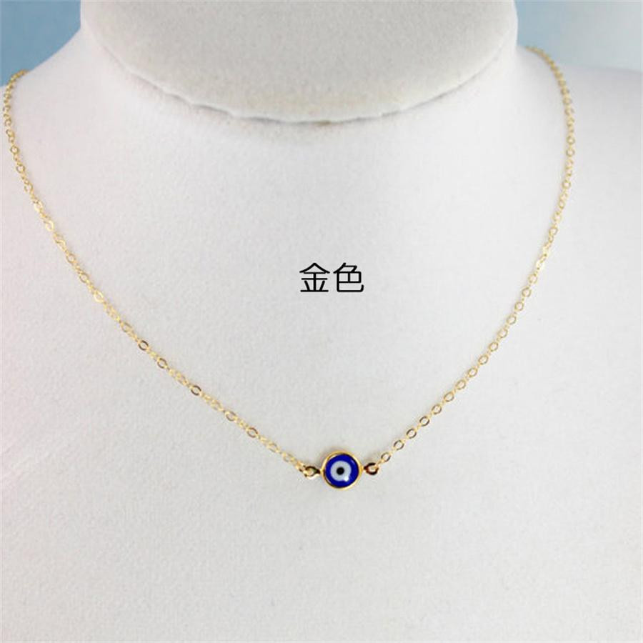 Rinhoo Halskette, Blaues Auge Anhänger, Gold, Damen - Bild 2