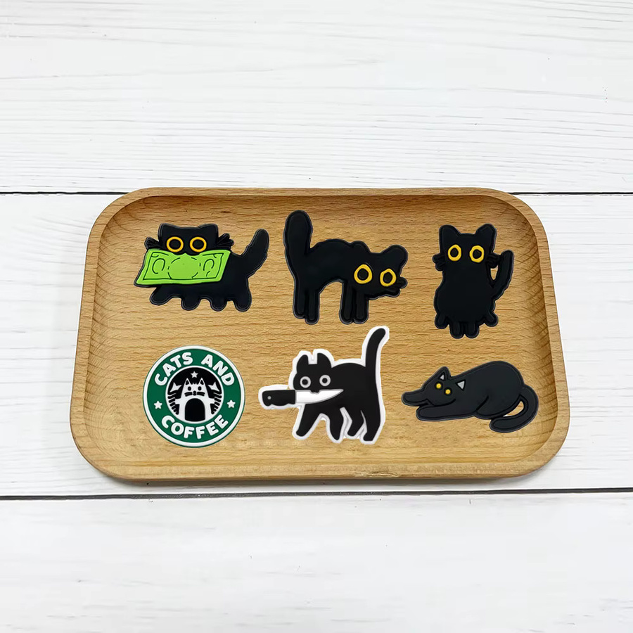 Potdemiel Armbänder, 9-teiliges Set, Schwarze Katzen-Serie, PVC - Bild 4