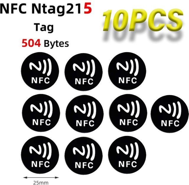 10 Stück NFC Aufkleber Multicolor 13,56 MHz 540 Bytes RFID Klebeetiketten für NFC-Telefone - Bild 1