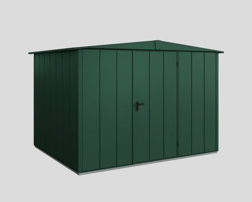Ecostar Gerätehaus Elegant-S aus Metall in Grün, B/H/T: 302,8 x 219,4 x 238 cm - Bild 1