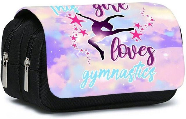 Fancy Style Studio Doppellagiges Klapp-Federmäppchen mit Yoga Tanz Motiv für Kinder in Multicolour - Bild 1