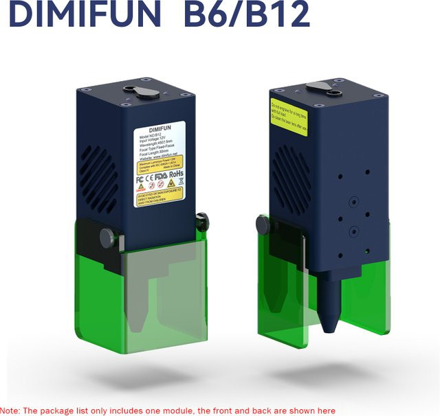 DIMIFUN Laserkopf Upgrade für Lasergravurmaschinen mit 6W oder 12W Laserausgangsleistung für verschiedene Marken - Bild 1
