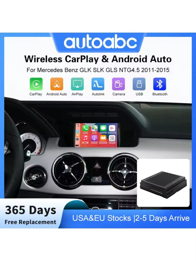AUTOABC Drahtloses CarPlay und Android Auto Modul für Mercedes Benz NTG4.5 in Schwarz - Bild 6