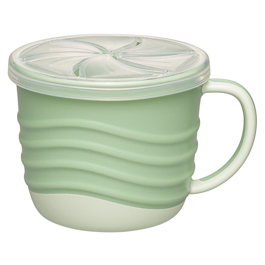 Nip Snackbox und Kindertasse 2in1 eat green in Grün aus Silikon und Kunststoff, BPA-frei mit Snap-Lid - Bild 1