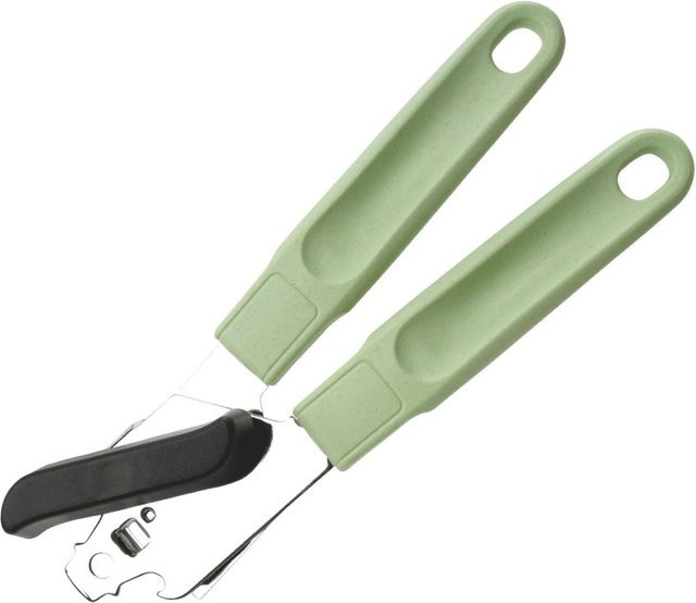 Fackelmann Ecolution Dosenöffner in Grau und Grün mit ergonomischem Griff aus Edelstahl und Kunststoff, spülmaschinenfest - Bild 1