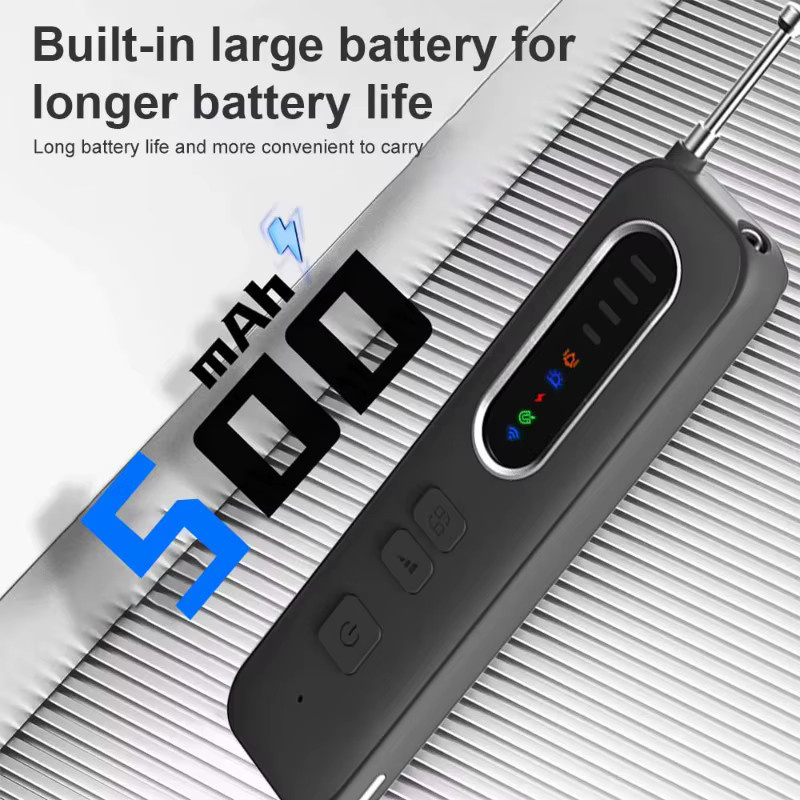 NUOYING Anti-Spionage-Kamera-Detektor in Schwarz mit USB-C Aufladung, LED-Infrarotlicht und einstellbarer Empfindlichkeit zur Aufspürung von Wanzen und versteckten Kameras - Bild 6