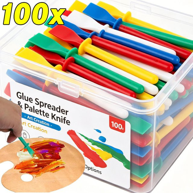 Bunte Klebepinsel Applikatoren aus Kunststoff als DIY-Bastelwerkzeug für Leder und Papier in Mehrfarbig - Bild 1