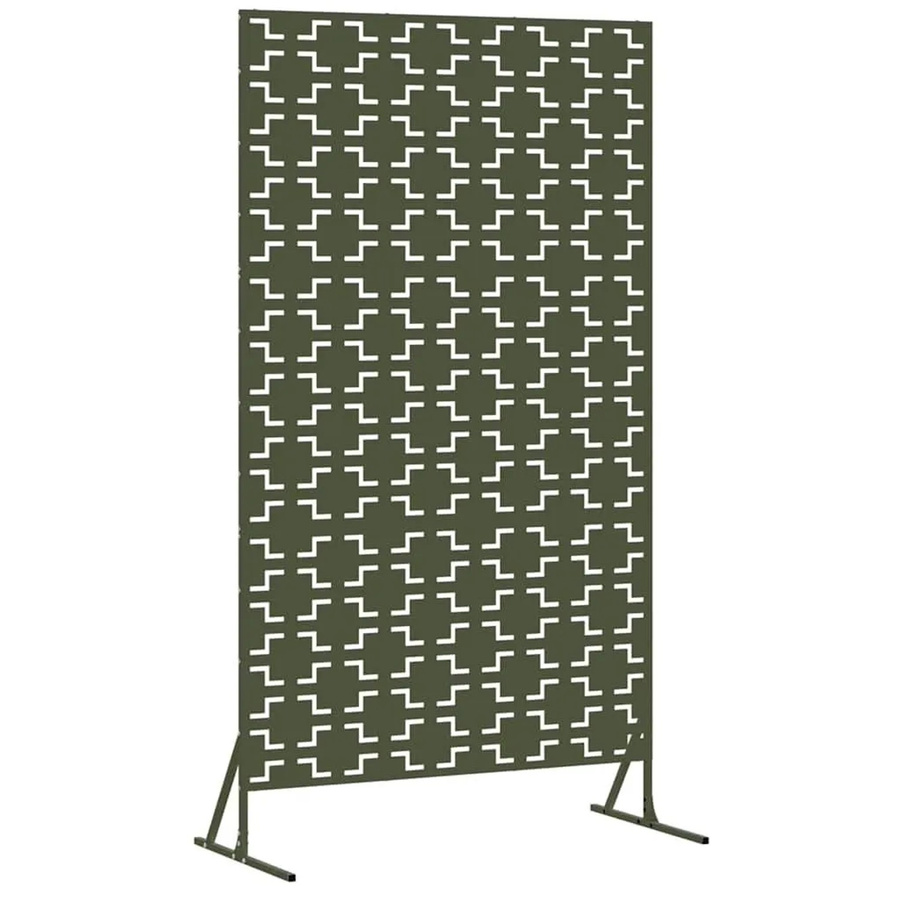 vidaXL Sichtschutz Paravent aus Stahl in Grün, B/T/H: 100 x 50 x 180 cm - Bild 2
