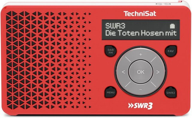 Technisat DigitRadio 1 SWR3-Edition DAB+ FM Radio in Rot/Silber - Bild 1