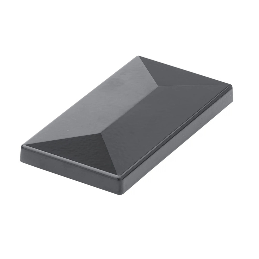 Deutsche Zauntechnik Pfostenkappe aus Aluminium mit Überstand, Farbe Anthrazit, B/H: 60 x 40 mm - Bild 2