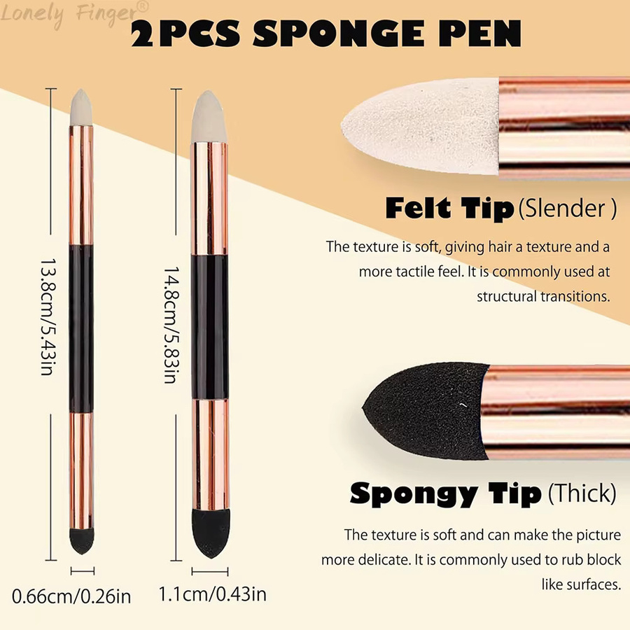 9-teiliges Set Lonely Finger Mischstifte zum Zeichnen und Verblenden für Künstler und Studenten inklusive Schwammstifte und Schleifpapierstifte - Bild 2