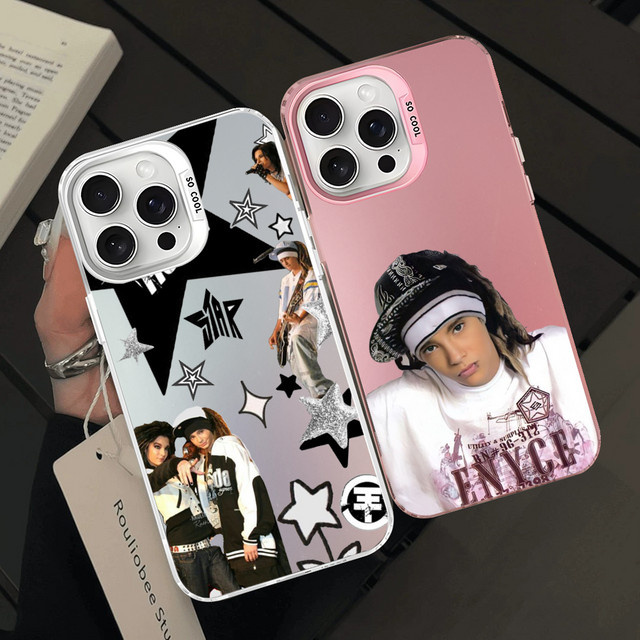 Handyhülle mit Tom Kaulitz Motiv für iPhone 16 15 Pro Max 14 Plus 13 12 11 in Silber - Bild 1