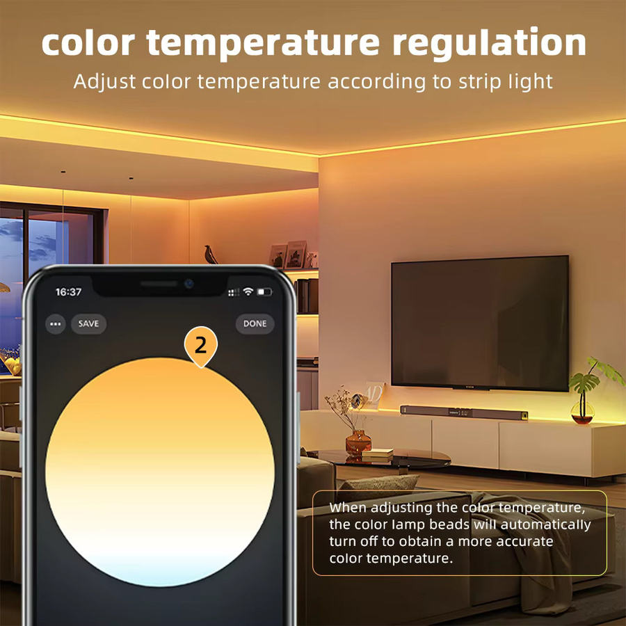 CENFAYA Zigbee 3.0 RGB+CCT LED-Streifen 24V, dimmbar, Smart Home kompatibel mit Alexa, Echo und Tuya, multicolor - Bild 3