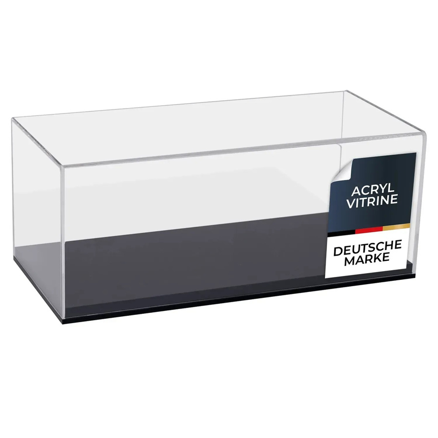 HMF 46804 Acryl Vitrine Schaukasten für Modellautos und Figuren, Transparent/Schwarz, B/T/H: 34 x 16 x 14 cm - Bild 2