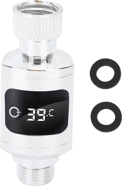 Digitales Duschthermometer aus Edelstahl mit LED-Anzeige und wasserdichter Wassertemperatur-Messung für deinen Wasserhahn - Bild 1