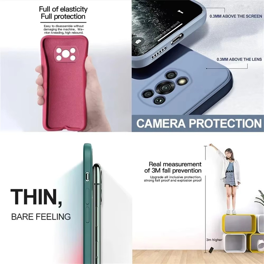 Luxus Silikon Schutzhülle für Xiaomi Poco X3, Poco X3 Pro und NFC X3 GT in Grau - Bild 2