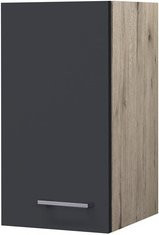 Flex-Well Küchen-Hängeschrank Morena Basaltgrau matt und San Remo Eiche, B/H/T: 30 x 54,8 x 32 cm - Bild 1