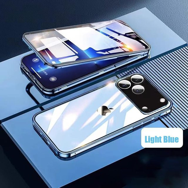 Market-5 Magnetische Handyhülle mit 360 Grad Vollschutz und Linsenschutz für iPhone 17 Pro Max, iPhone 17 Pro, iPhone 17 und iPhone 17 Air, Blau - Bild 1