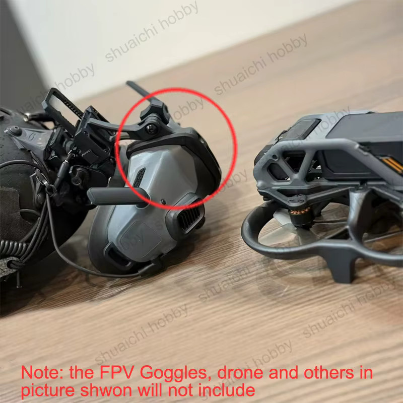 DJI Digitale Brille 2 Taktische Helmhalterung aus CNC-Aluminium in Schwarz für FPV Drohnen Zubehör - Bild 5