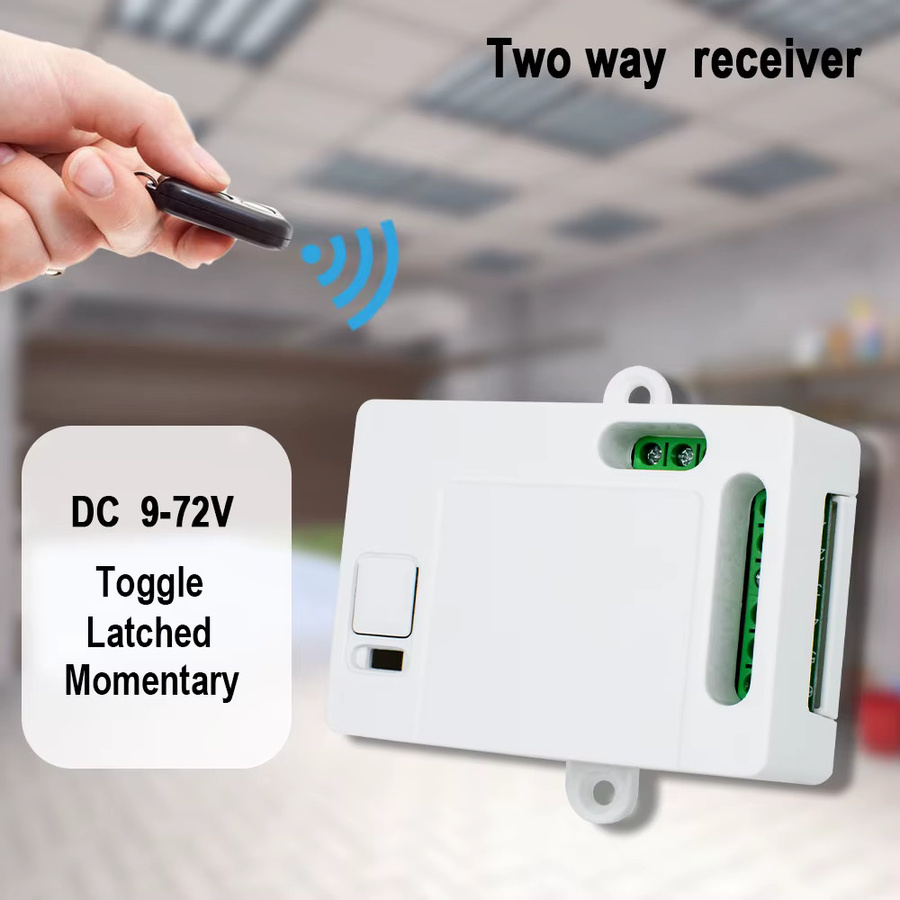 Scimagic-RC Garagentor Empfänger mit 2 Relais und Endschalter, 433 MHz Fernbedienungsschalter für 9 V 12 V 24 V, 3 Modi: Toggle, Latched, Momentary - Bild 3