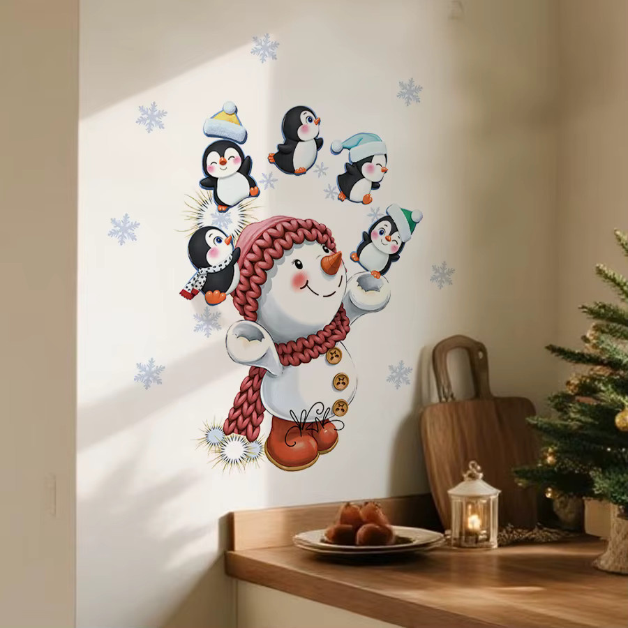 BRUP Weihnachts-Wandtattoo mit Tieren in Mehrfarbig, selbstklebend für deine Heimdekoration - Bild 2