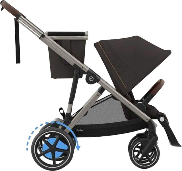 Cybex Gold Kinderwagen e-Gazelle in Braun als Allround-Kombi mit Federung und Schwenkrädern - Bild 1