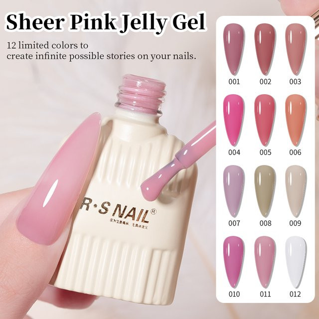 RS NAIL Jelly Gel-Nagellack, Sommer-Nude-Rosa, 10 g - Bild 1