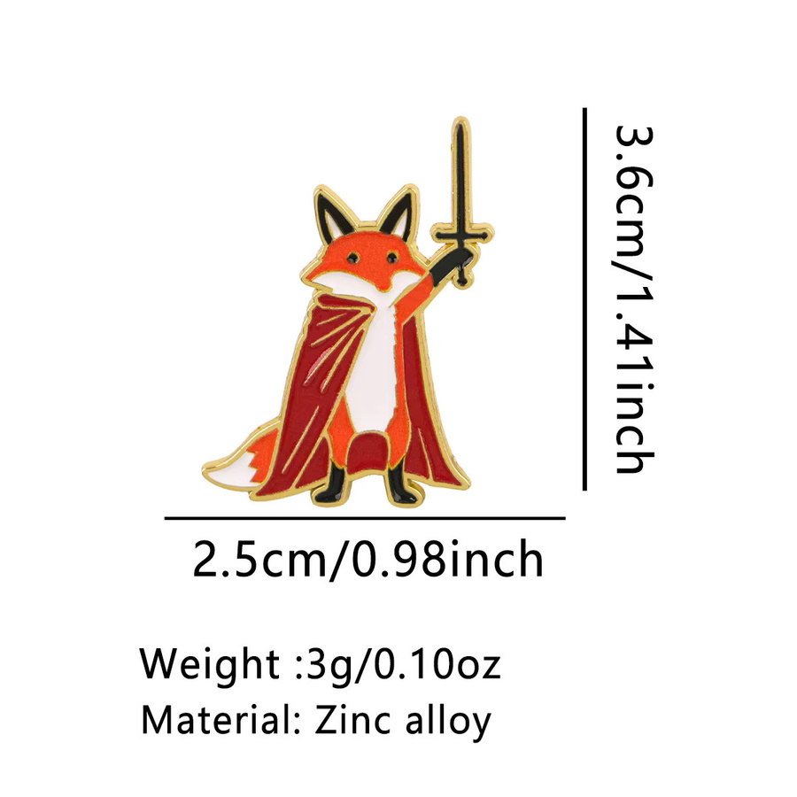 Brosche Fuchs-Emaille, Bunt, Unisex - Bild 2