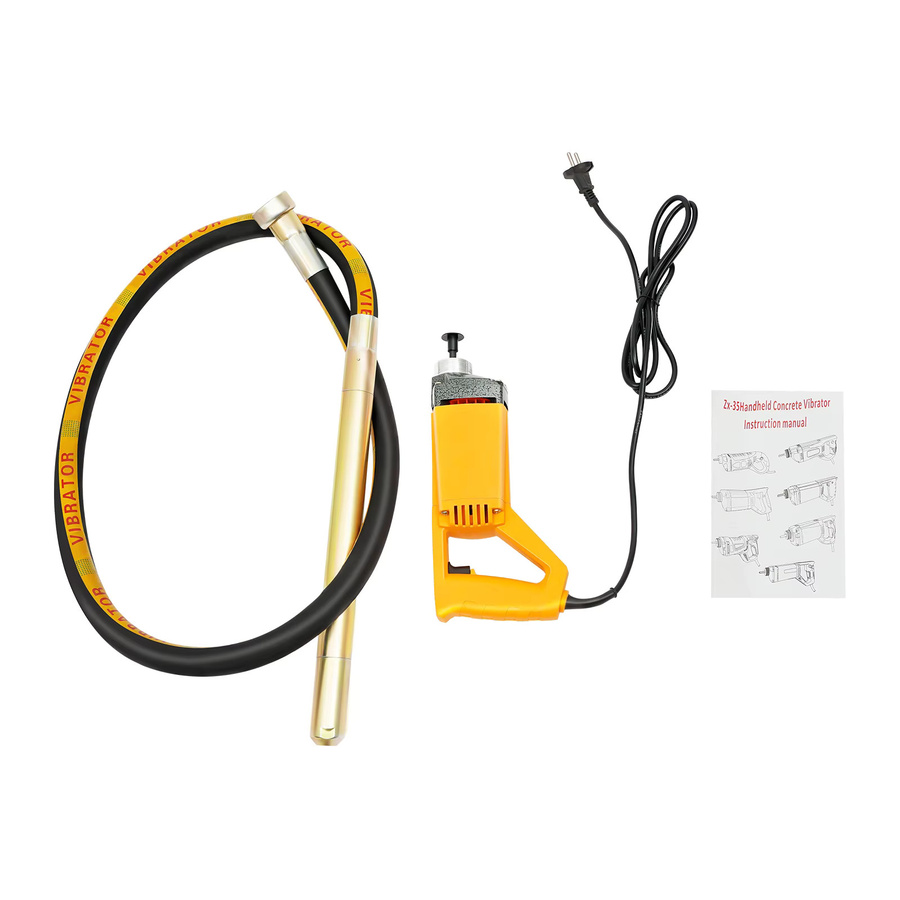 CNCEST Handbetonrüttler elektrischer Beton-Vibrationsstab 1300 W in Gelb - Bild 4