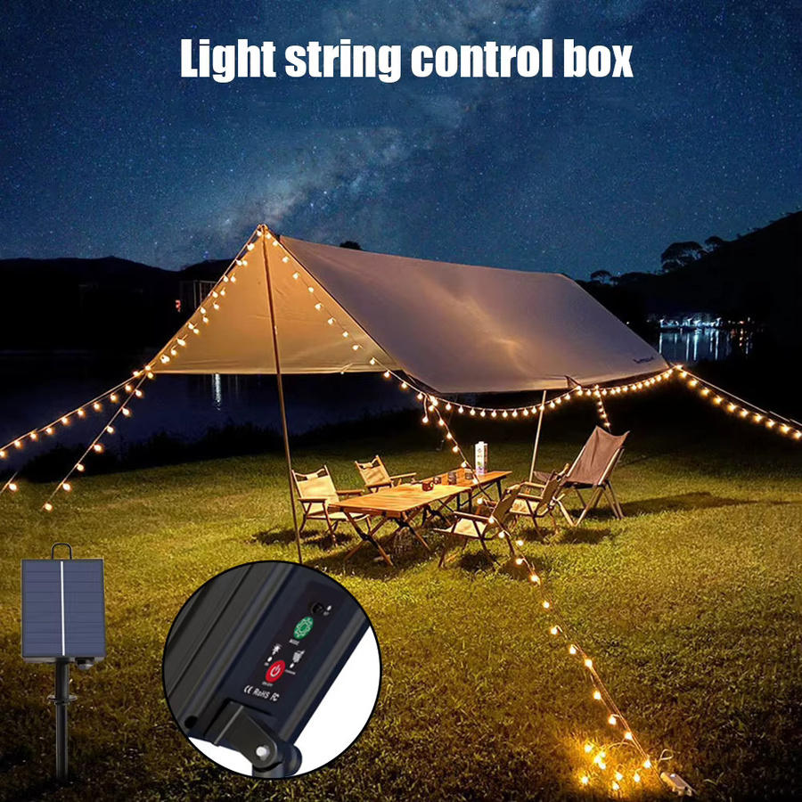 VODOOL Solar Panel Control Box Kit mit Fernbedienung für 3,7 V 24V LED String Strip Lampen und Lithium-Batterie, Schwarz - Bild 3