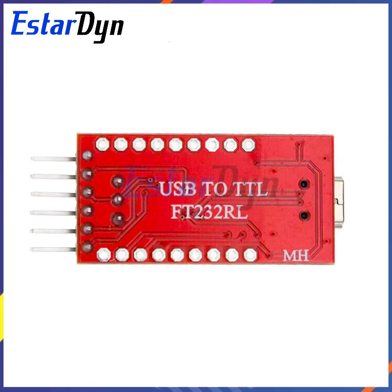FT232RL USB zu TTL Serieller Konverter FTDI Adaptermodul mit Dual-Spannung 3,3V/5V, Pro Mini ATmega328P und DIP-Schalter, Farbe: Rot - Bild 1