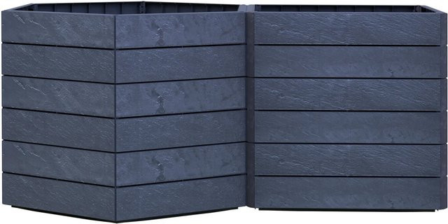 Garantia Hochbeet Ergo Vario 3 Stone in Anthrazit aus Recyclingkunststoff - Bild 1