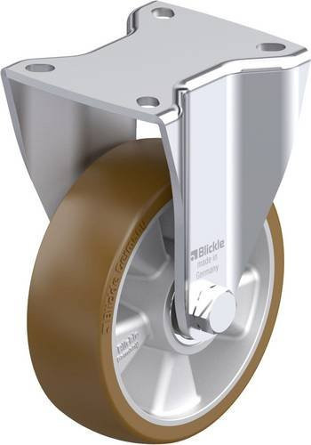 Blickle Stahlblech-Bockrolle BH-ALB 125K-1 in Silber mit 125 mm Rad-Durchmesser und 550 kg Tragfähigkeit - Bild 1