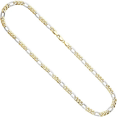Colfem Figarokette 333 Gelbgold, Weißgold, Bicolor, 45 cm, Unisex - Bild 1