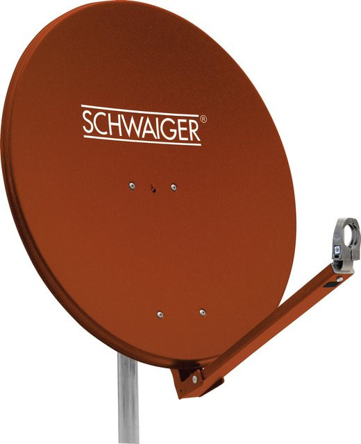 Schwaiger Satellitenschüssel SPI710.2 aus Aluminium in Ziegelrot, Durchmesser: 75 cm - Bild 1
