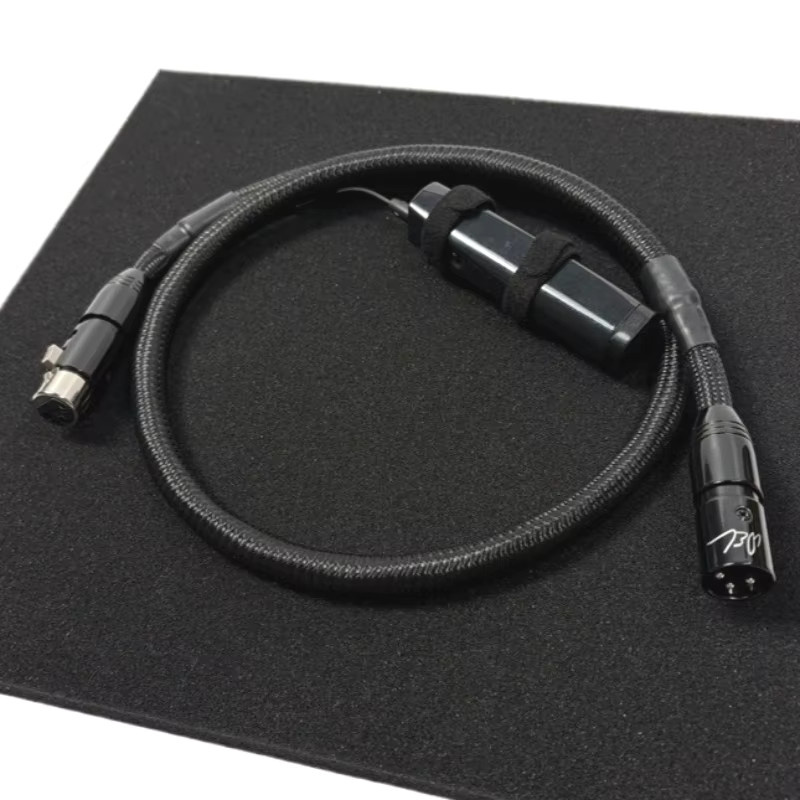 WEL Axinite XLR Koaxialkabel 110ohm HiFi Audio AES/EBU Digitales XLR-Verbindungskabel 3-Pin männlich zu weiblich in Silber/Schwarz - Bild 3