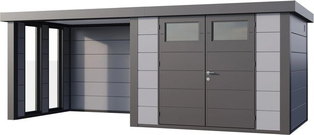Telluria Gerätehaus Classico in Grau mit Außenmaß B/H/T: 602 x 219 x 258 cm - Bild 1