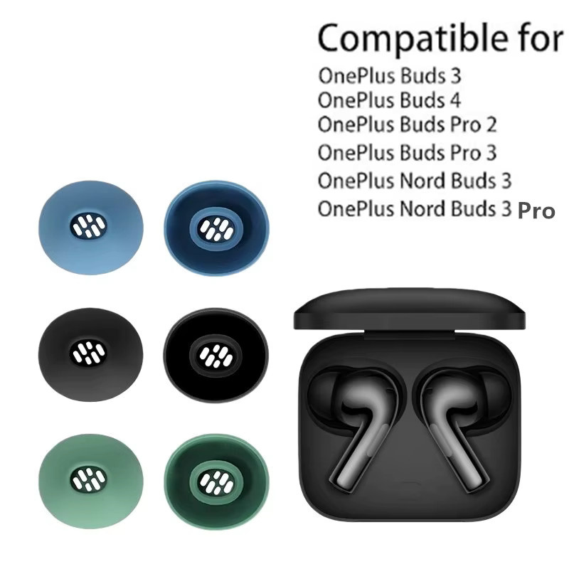 3 Paar Silikon-Ohrstöpsel in Grau als Ersatz-Ohrkappen für OnePlus Buds 4, 3, Pro 3, Pro 2 und Nord 3, Geräuschreduzierendes In-Ear Zubehör - Bild 2