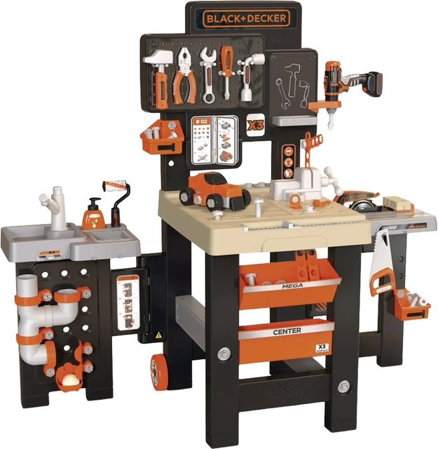 Smoby Black+Decker Mega Werkbank Center mit 3 Spielbereichen - Bild 1