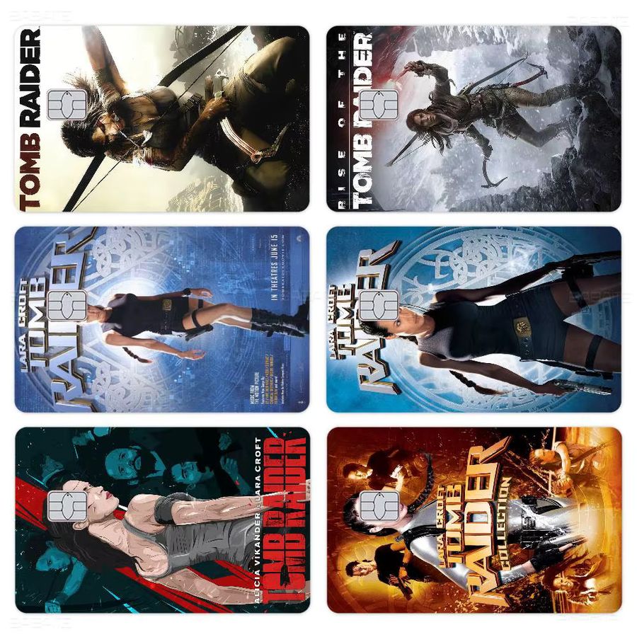 Lara Croft Tomb Raider Anime Aufkleber Set, wasserfeste Dekoration für Kreditkarten und Buspässe, Multicolor - Bild 4