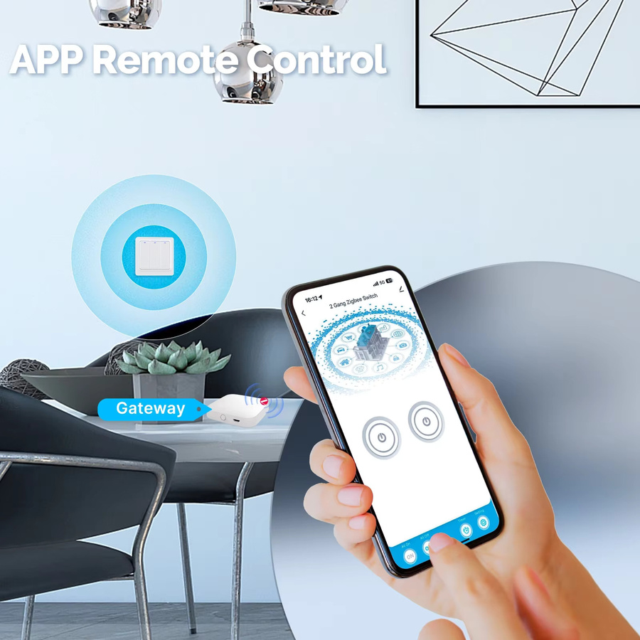 MOES ZigBee Smart Lichtschalter mit Tuya App- und Sprachsteuerung, weiß, magnetisches Relais, kompatibel mit Alexa und Google Home, optional mit Neutralleiter - Bild 3