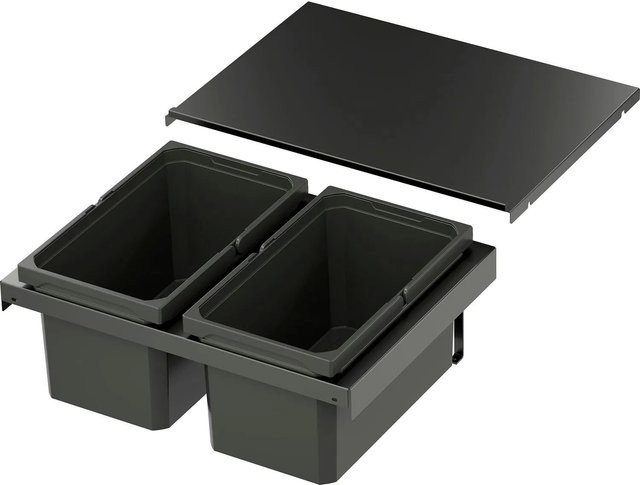 Vauth-Sagel Abfalltrennsystem Envi Flex Xs-216 in Lava, Korpusbreite: 60 cm, 2x13 Liter - Bild 1