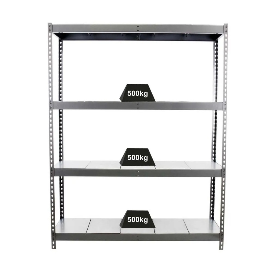 PROREGAL Schwerlastregal Metal Beast Four Grau, H x B x T: 200 x 210 x 45 cm, Fachlast 500 kg - Bild 2