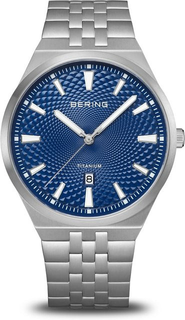 Bering Herrenuhr Titanium, Quarz, Blau, 41 mm, 10 ATM - Bild 1